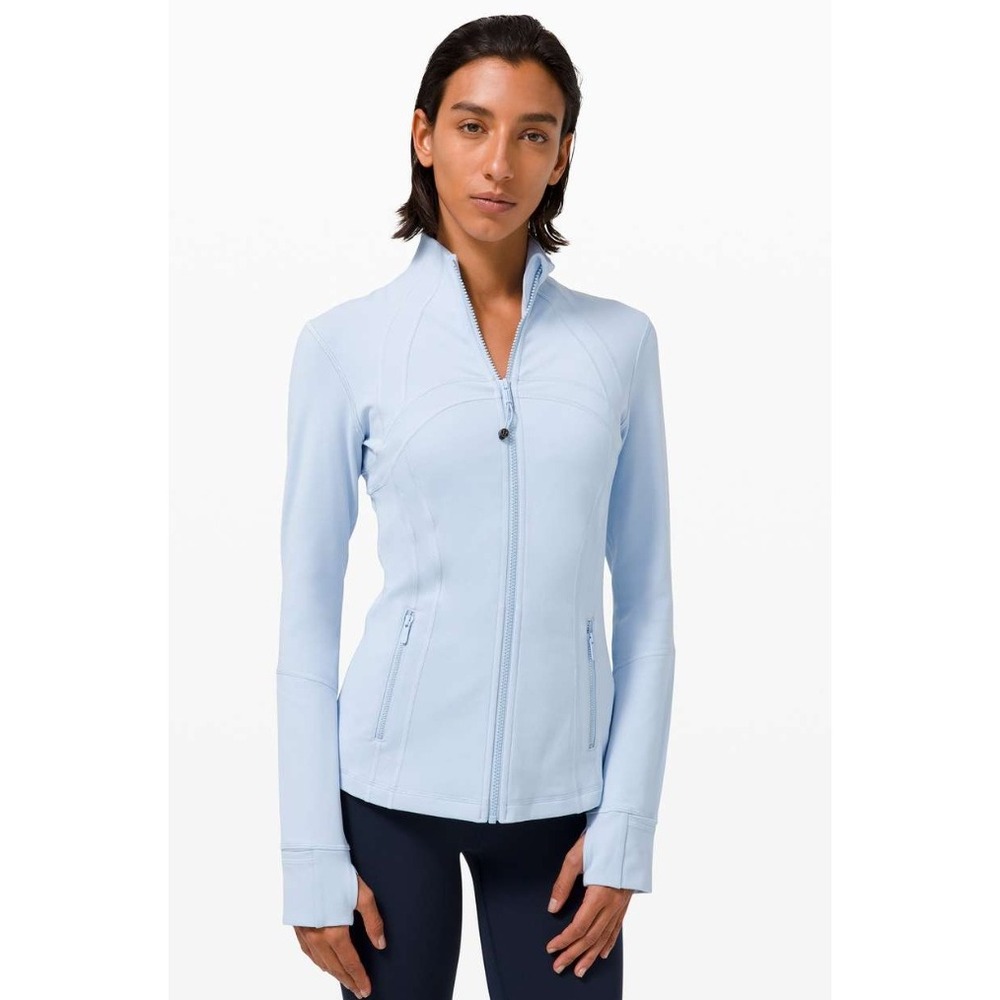 Lululemon Womens Define Jacket Blue Linen Athleisure Activewear